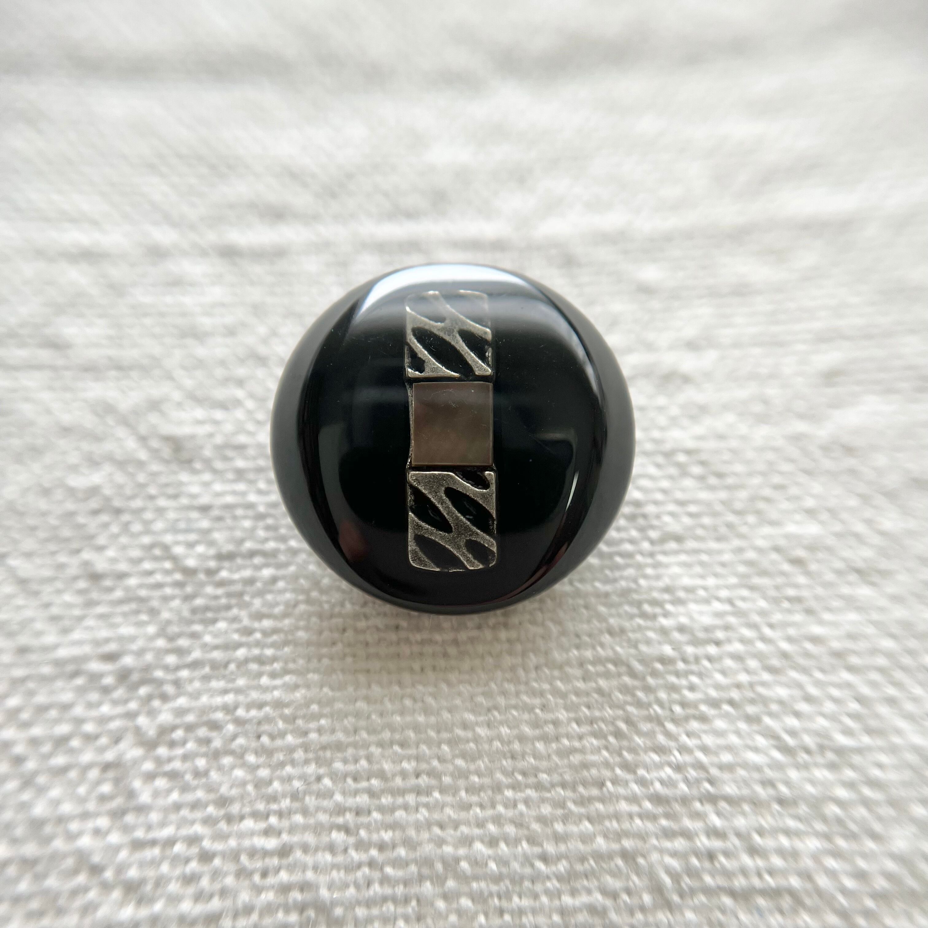 スクエア黒蝶貝×ブラック 18㎜