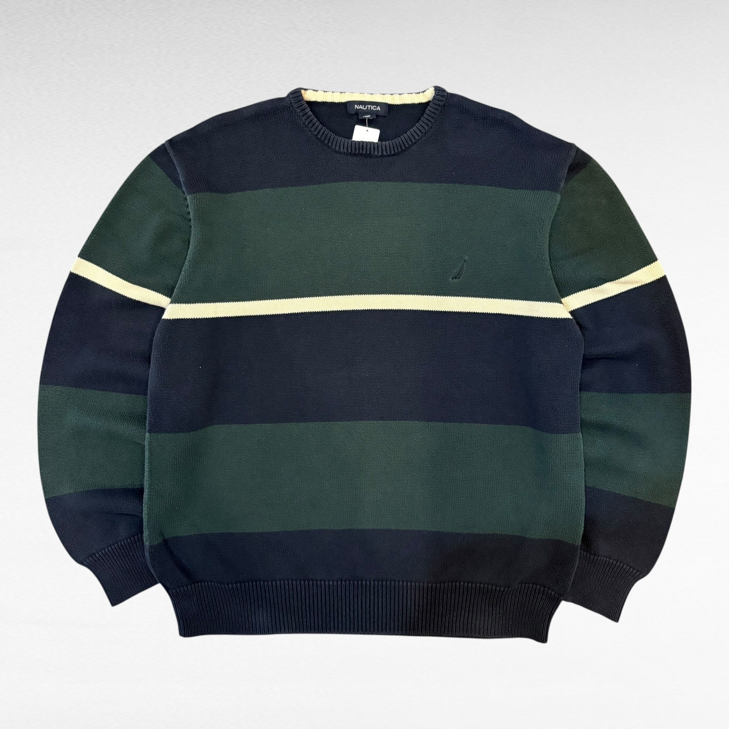 NAUTICA border design cotton knit | 仙台 古着屋 ShuShuBell online