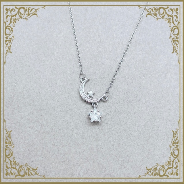 彼の心をひとり占めする 恋愛運UP ムーンスターネックレス