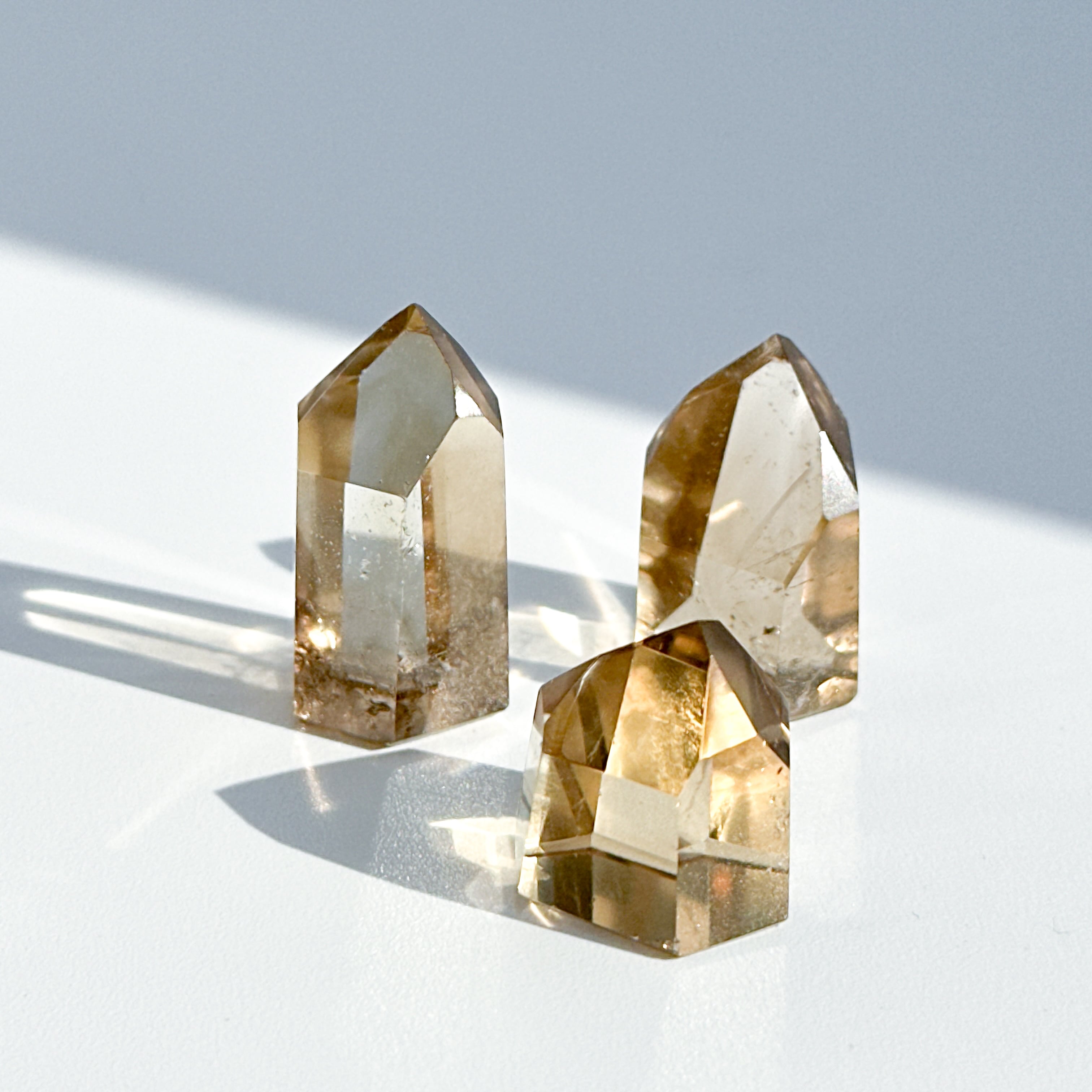 シトリン（黄水晶） タワー3個set 02◇ Citrine ◇ 天然石・鉱物