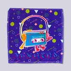あいがはじける｜ハンカチ-紺