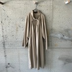 beige silk long coat