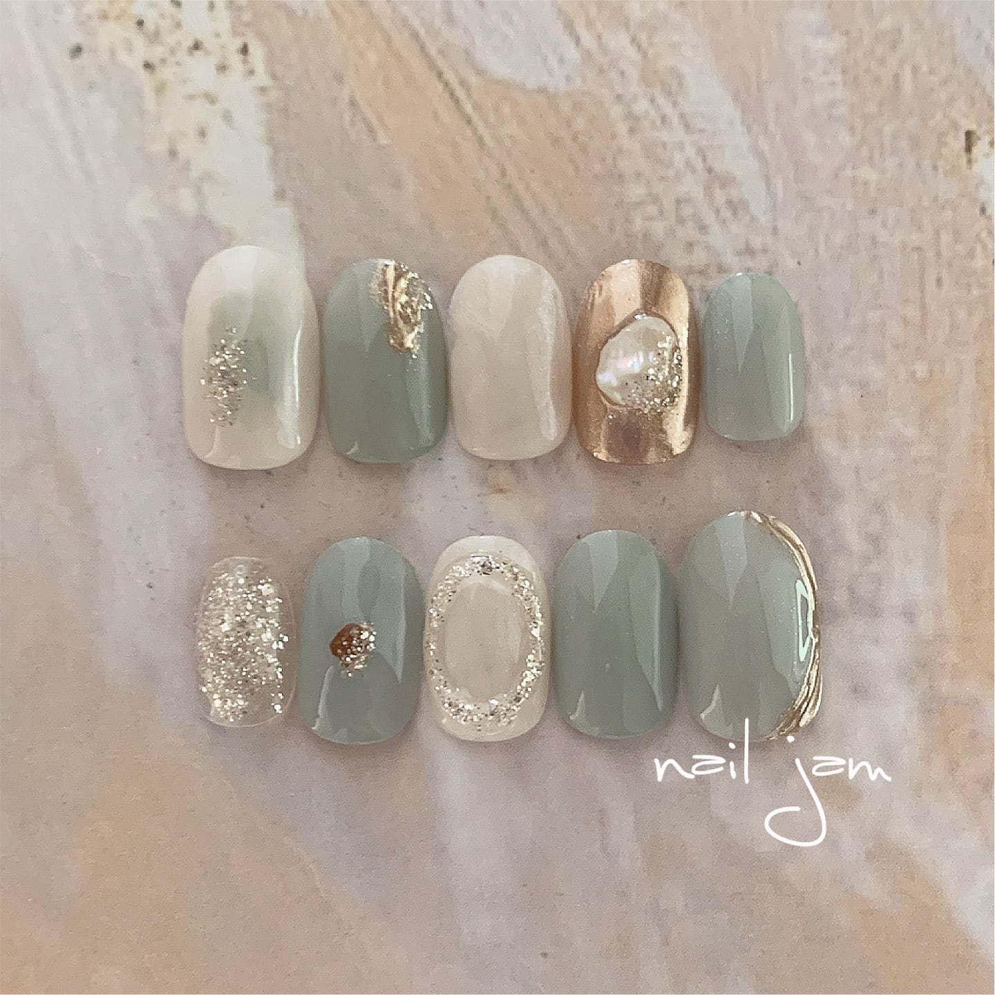 Mint green nuance 【あいすミントニュアンスネイル.017】 | nail jam