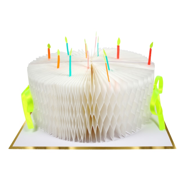Meri Meri -Birthday Cake Honeycomb Card-