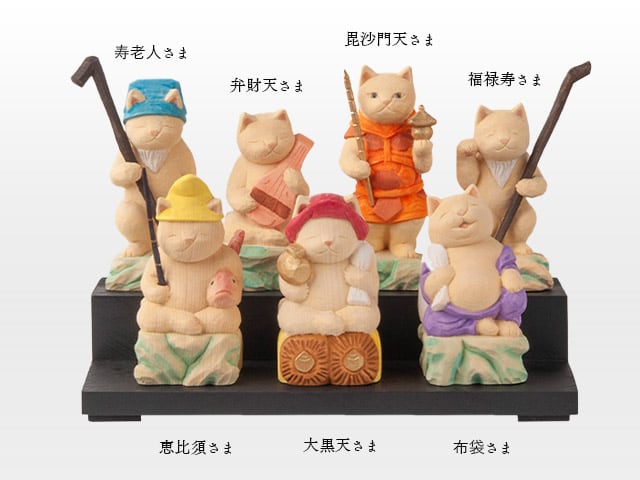七福神 大黒 さま 七福神 大黒天 大黒天尊 木彫 仏像 大黒天像 立像