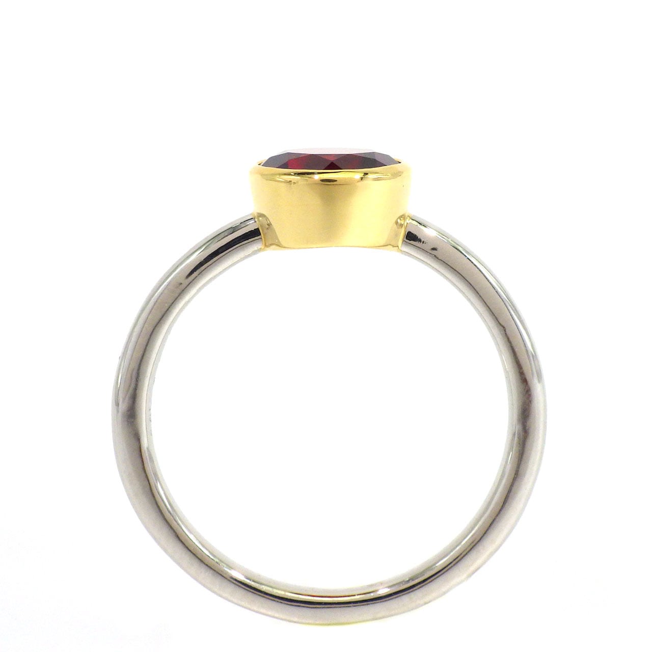 Pt950・K18YG ガーネットリング（KR70740） | KAWABE JEWELRY online shop