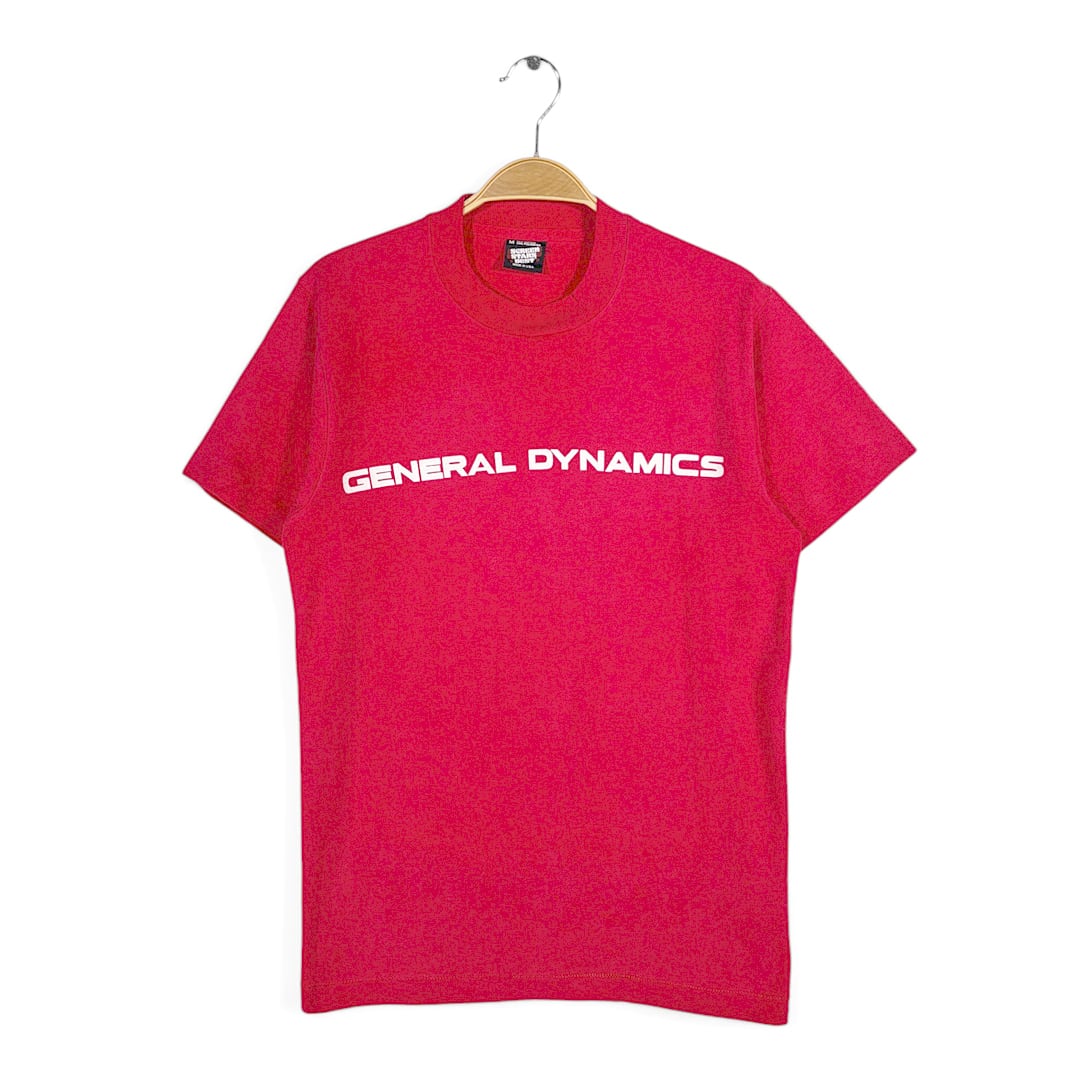 90s ジェネラルダイナミクス USA製 ヴィンテージ Tシャツ 企業系 軍事産業 企業ロゴ シングステッチ GENERAL DYNAMICS スクリーンスターズ サイズM 古着 BZ0526