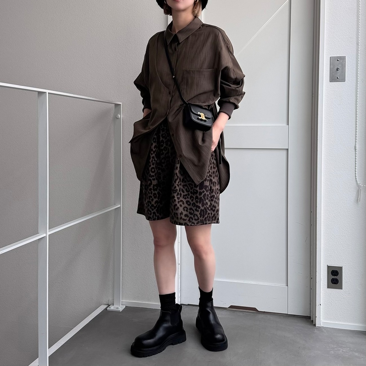 zipデザインオーバーSH/ブラウン