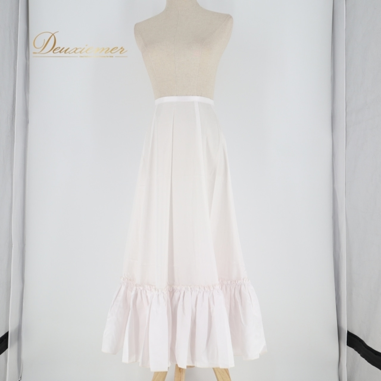 フラメンコ 衣装 ファルダ ペチコート スカート ホワイト系 ナオミコレクション Naomi Collection 白 無地 インナー シンプル ボランテ フリル 重ね着 爽やか