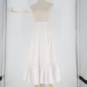 フラメンコ 衣装 ファルダ ペチコート スカート ホワイト系 ナオミコレクション Naomi Collection 白 無地 インナー シンプル ボランテ フリル 重ね着 爽やか