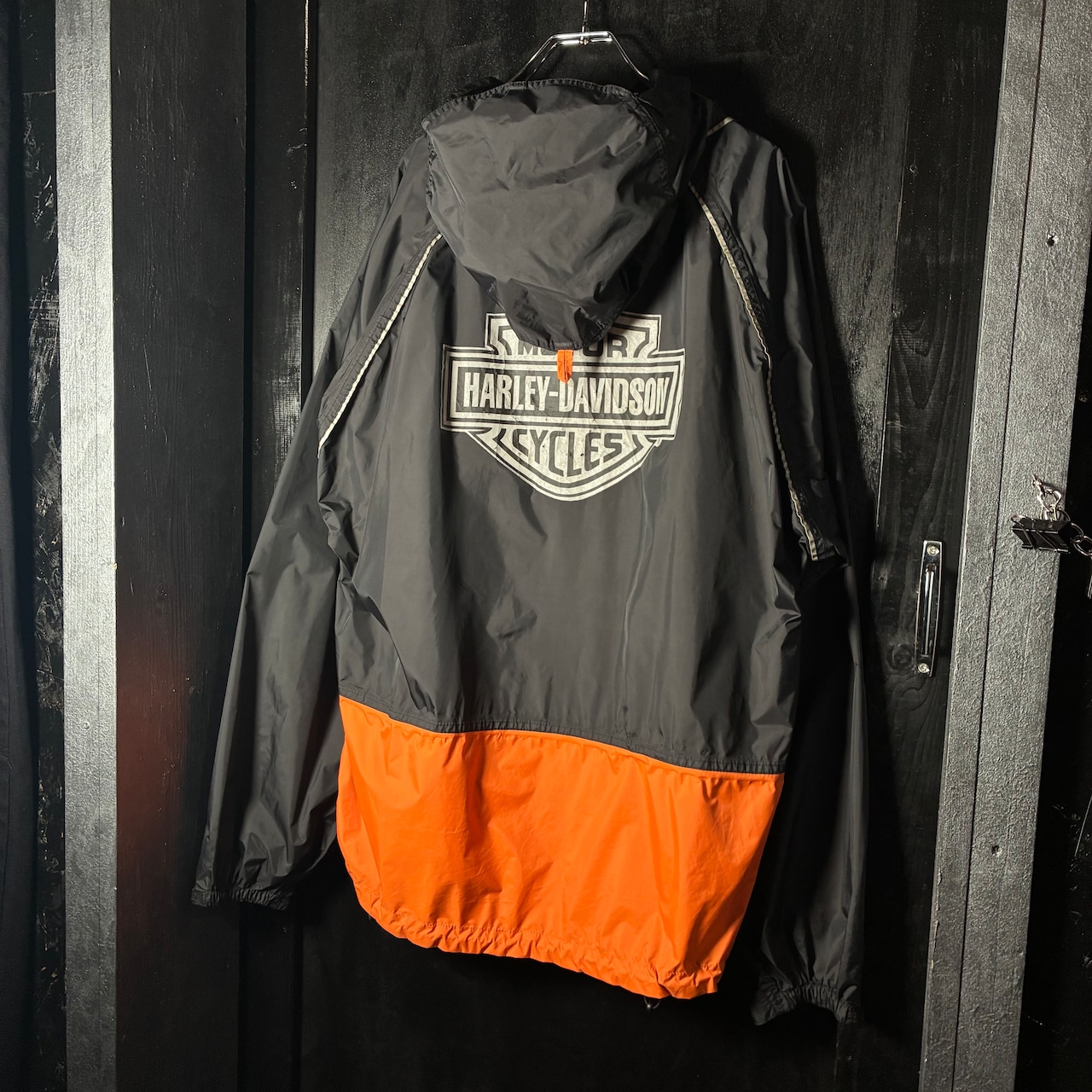 Harley-Davidson / ナイロンパーカー / バーアンドシールド / リフレクターロゴ / 2トーンオレンジ / フーディ / ハーレー