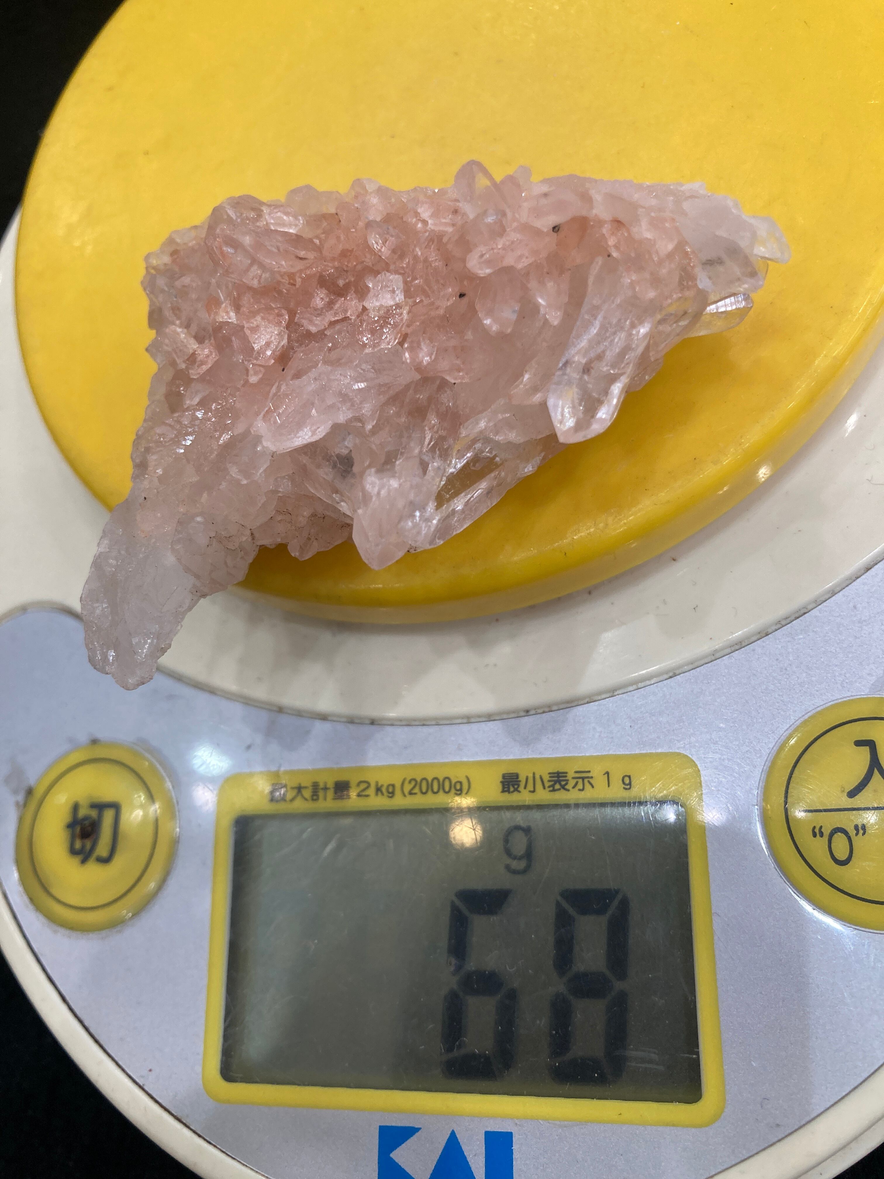 E34462】 サマディーピンク ヒマラヤ水晶 ヒマラヤ産 マニカラン産