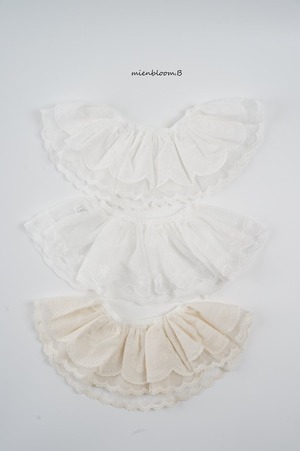 予約: Scallop mesh skirt  (baby)〔mienbloom.b〕
