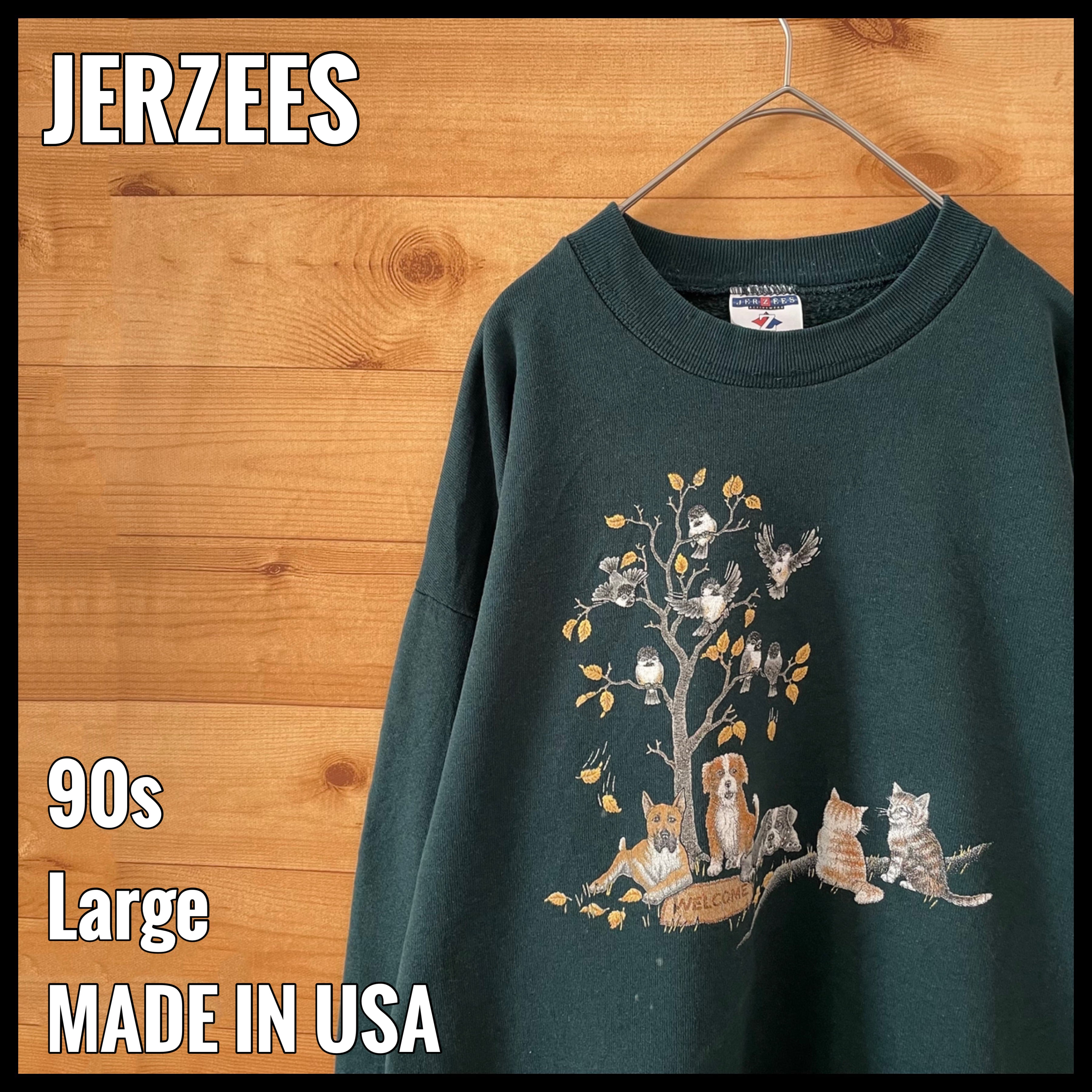 90s　US　JERZEES　ビンテージ　スウェット　貴族　女　薔薇　遊園地