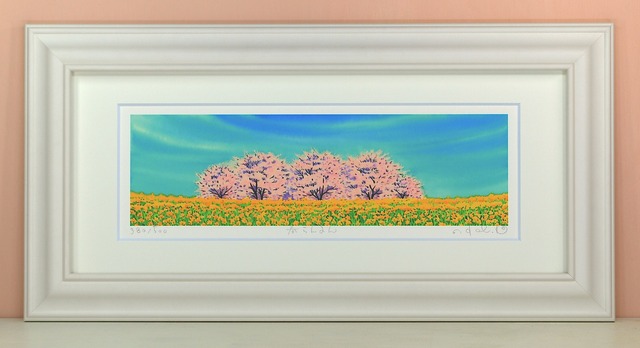 栗乃木ハルミ「春らんまん」 hタイプ　絵画・ 額入りアート