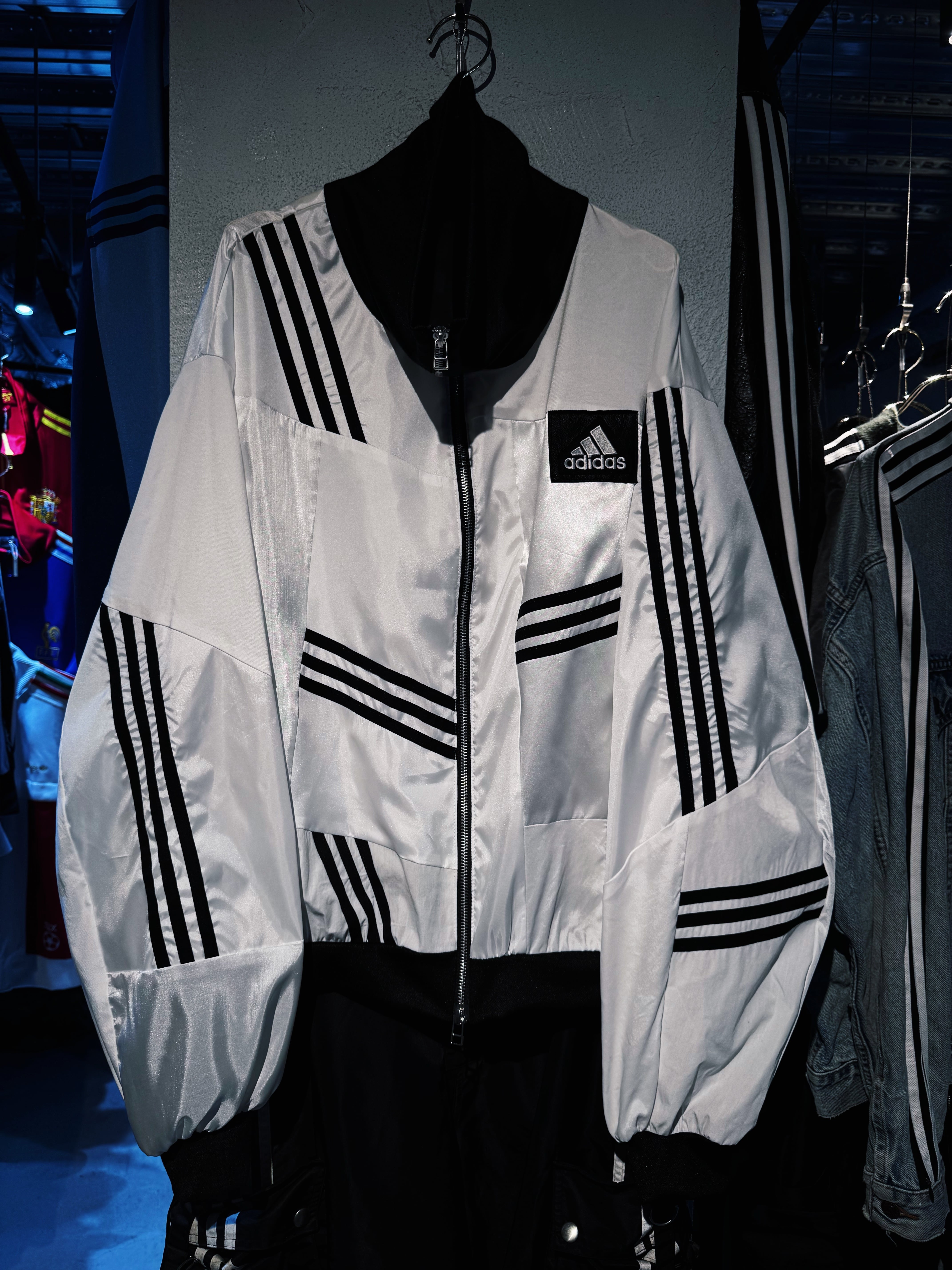 ひ*ー様 ayne doppio 90's  ナイロンジャケット doppio】90's vintage “adidas” switching color design Nylon jacket
