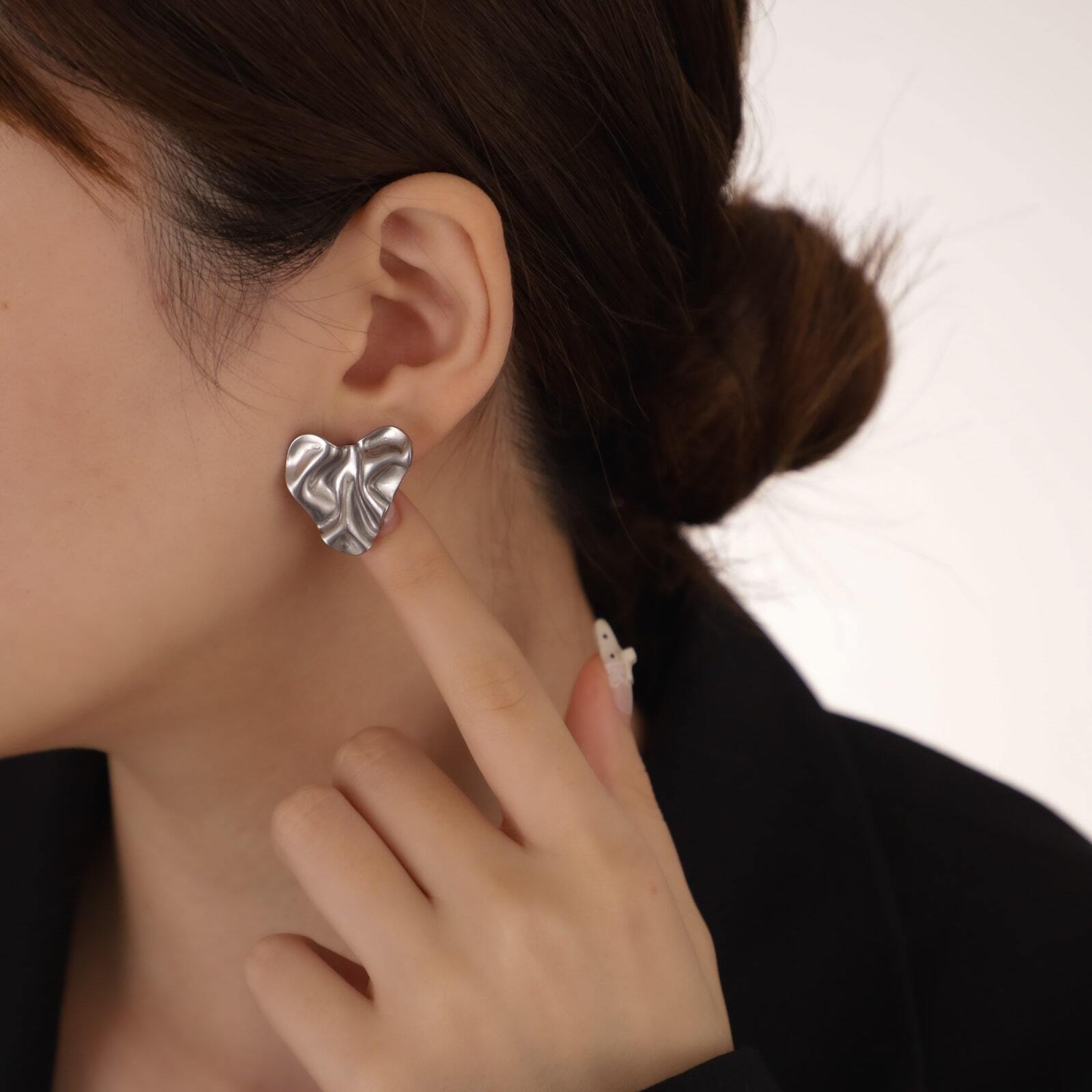 316L heart crush heart pierce #p165 | fino（フィノ）