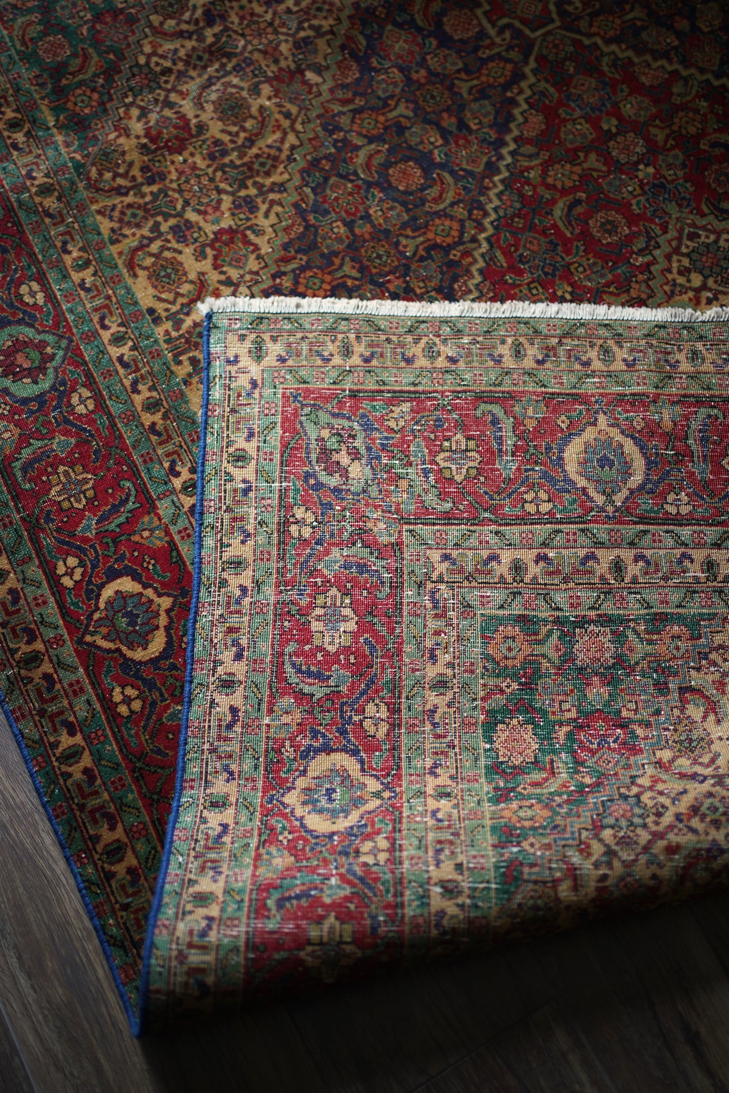 614】Vintage Persian Sene rug 1960's | ヴィンテージラグ専門店 TIME