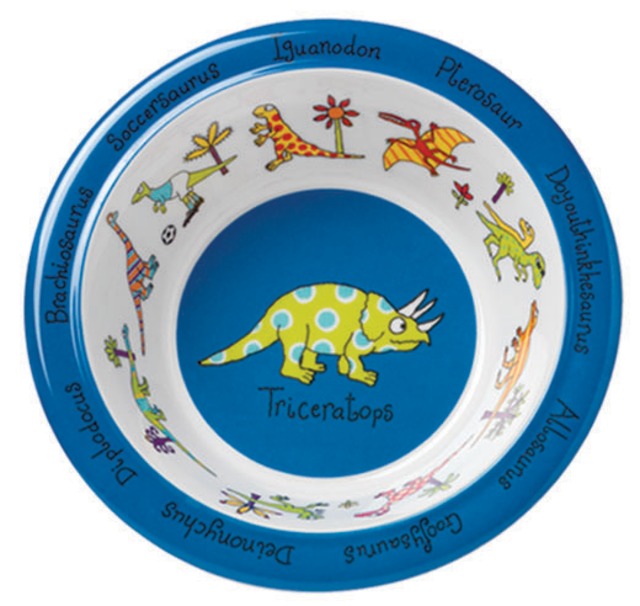 Melamine Bowl Dino_13BL