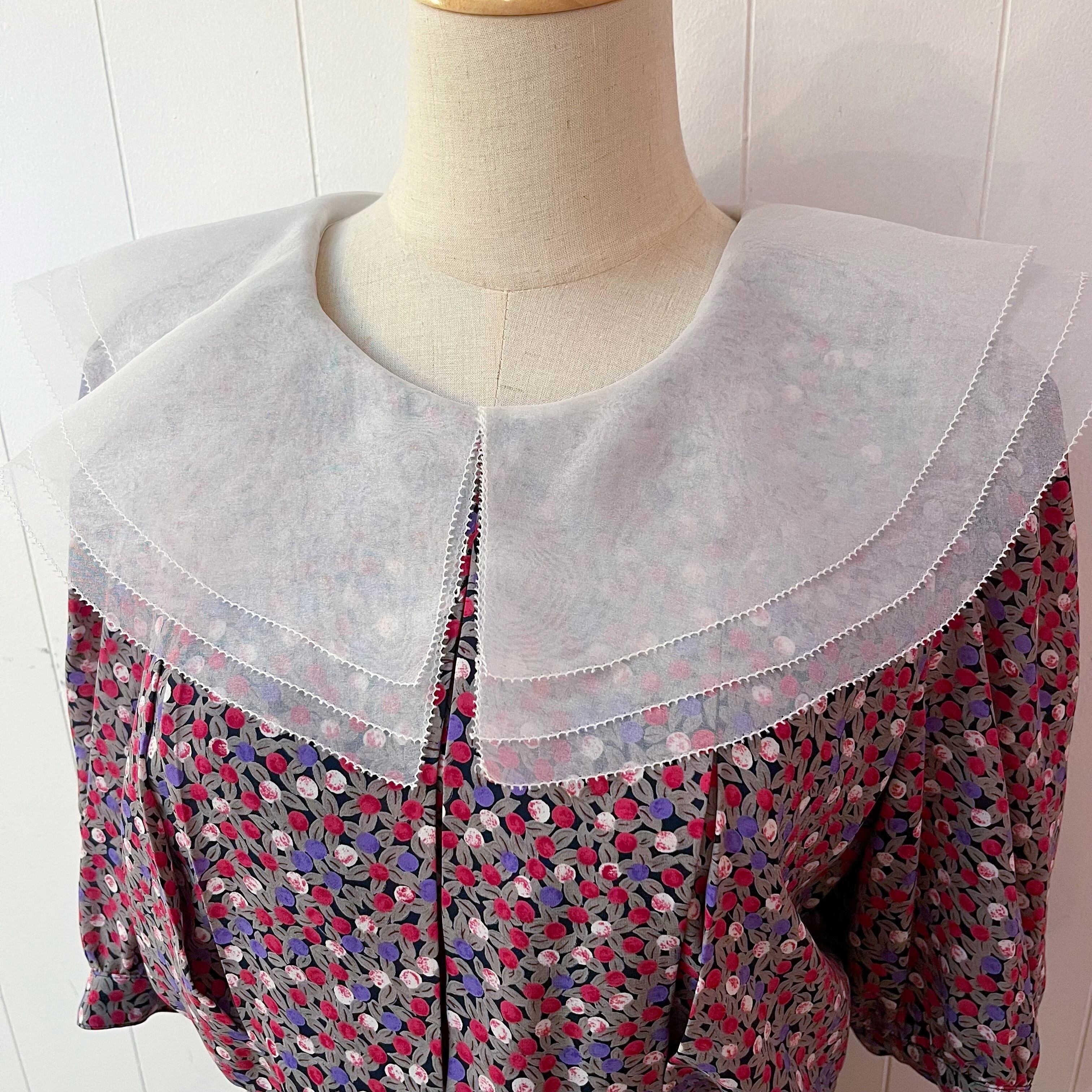 big collar side ribbon one-piece