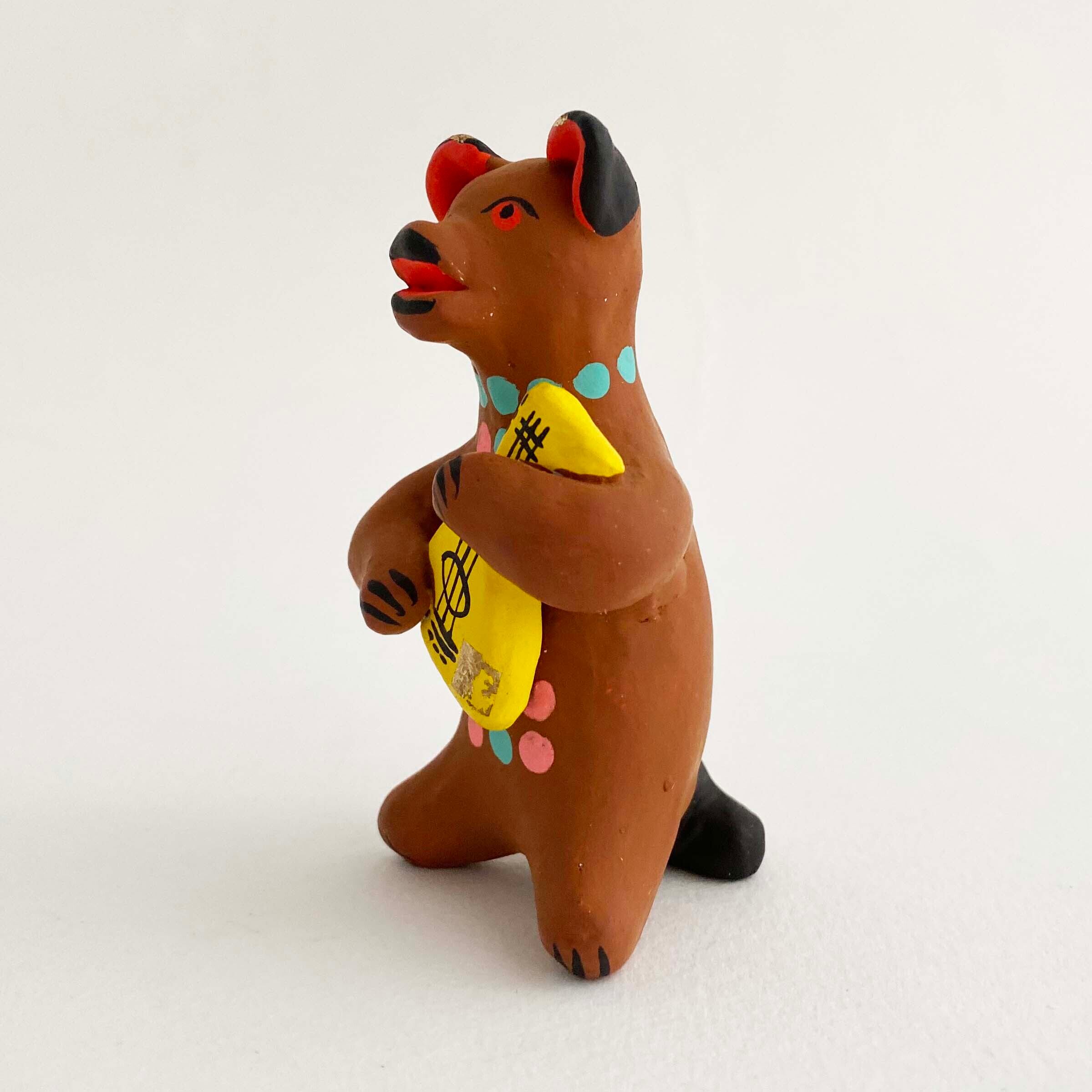 ディムコヴォ土人形 / 熊(バラライカ小)