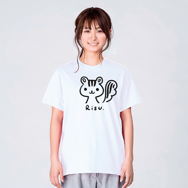 リス 動物 Tシャツ メンズ レディース キッズ 子供服 半袖 大きいサイズ