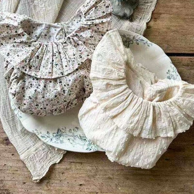 【秋作】花柄フリルカラーワンピースORロンパース　全2色