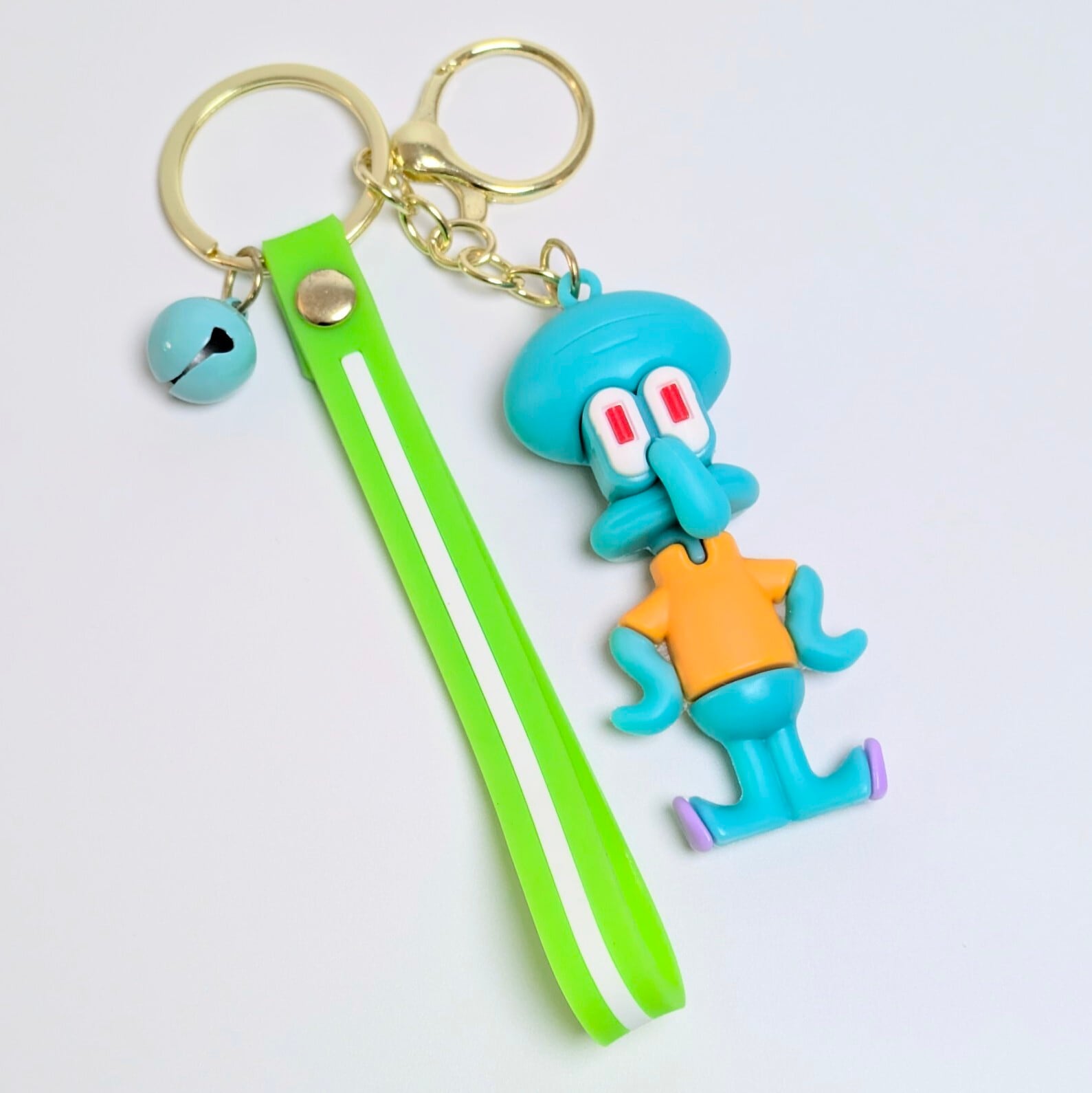 【 SpongeBob SquarePants（ スポンジボブ ）】 『 スクイッドワード・テンタクルズ / イカルド 』3D Rubber KeyHolder / 3Dラバーキーホルダー〚アメリカン雑貨 アメトイ〛