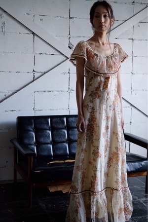 Vintage sheer flower dress