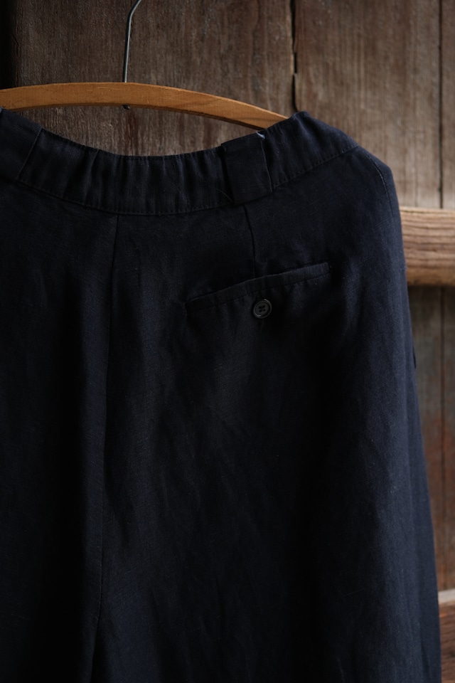 Utah/"Giorgio Sant'Angelo" 3-tuck linen trousers