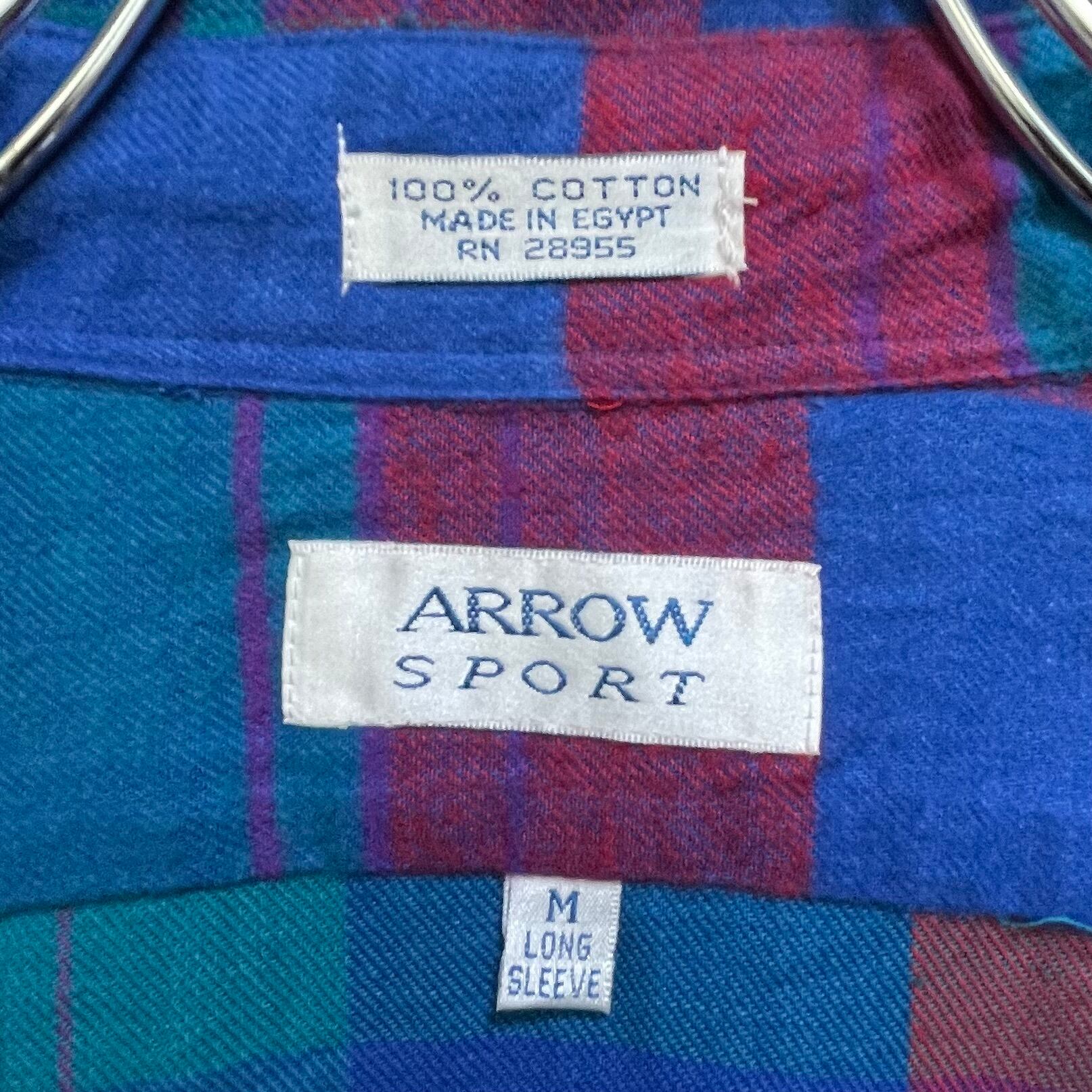 ARROWアロースポーツ 90sヴィンテージ チェック柄 フランネルシャツ
