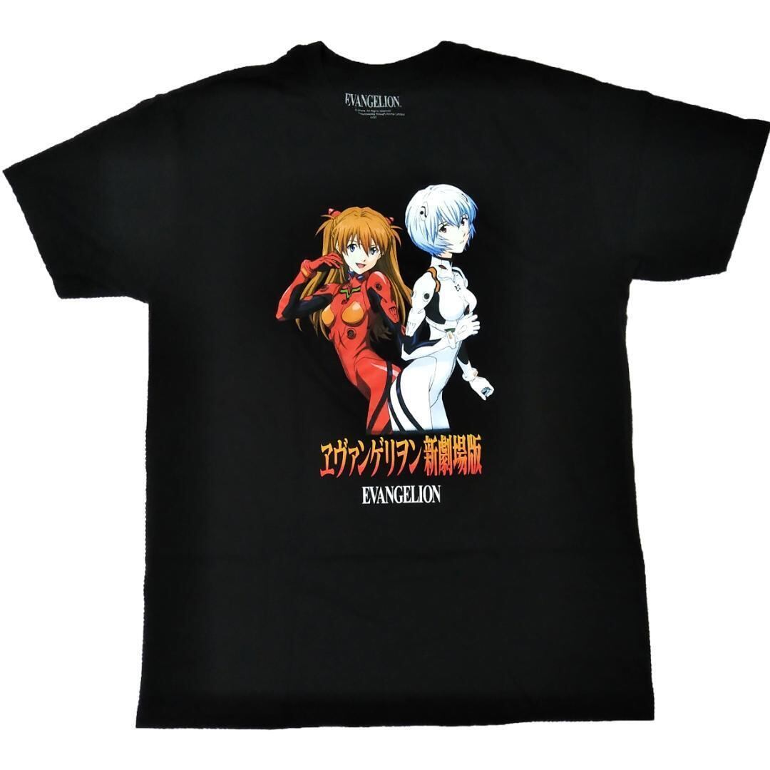 エヴァンゲリオン Tシャツ XLサイズ 黒 レイ アスカ アニメTシャツ 