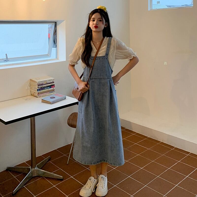 スタンダードドレス ルーズサマースカート レトロ 夏物 YY-ファッション89889372320