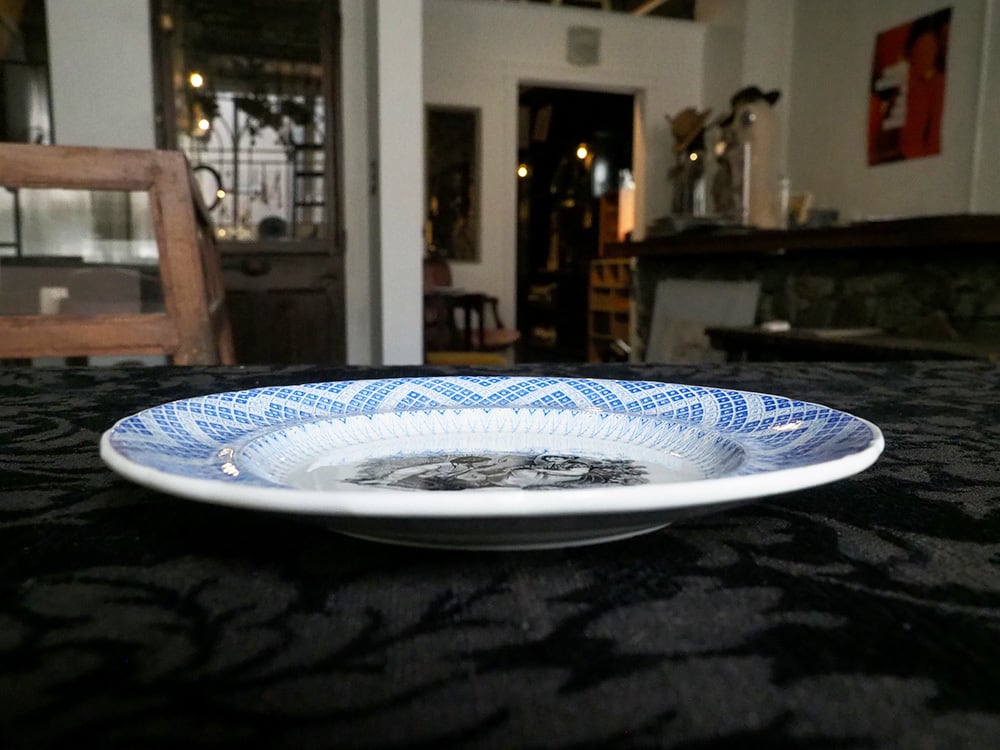 1820s~ Louis Montereau 二人の少女とグリザイユとプレートa 少年と少女が描かれたグリザイユ皿 Ⅰ | antique Salon