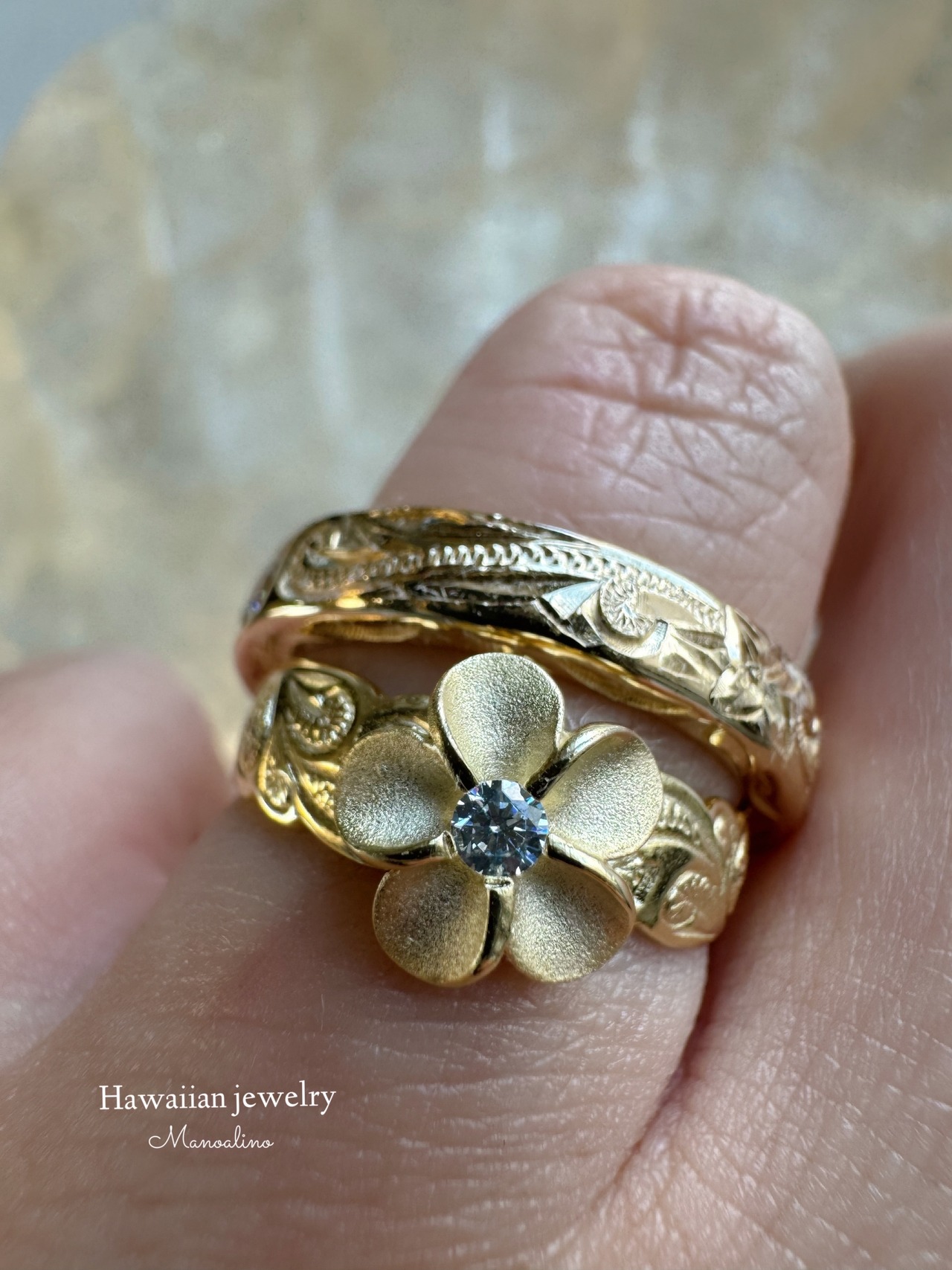 Plumeria ring Hawaiian jewelry(ハワイアンジュエリープルメリアリング)