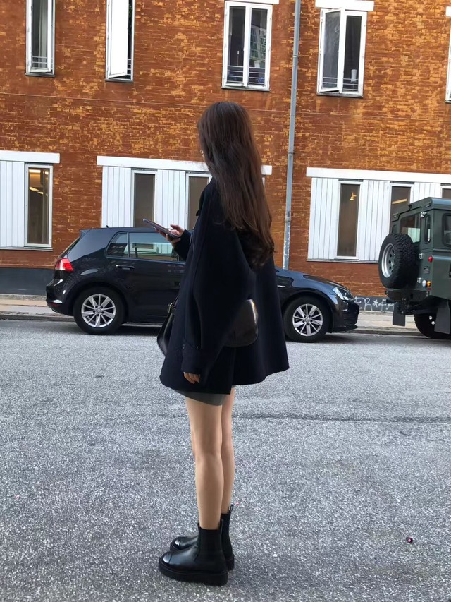 (OUNCE) cashmere half handmade coat / 2color