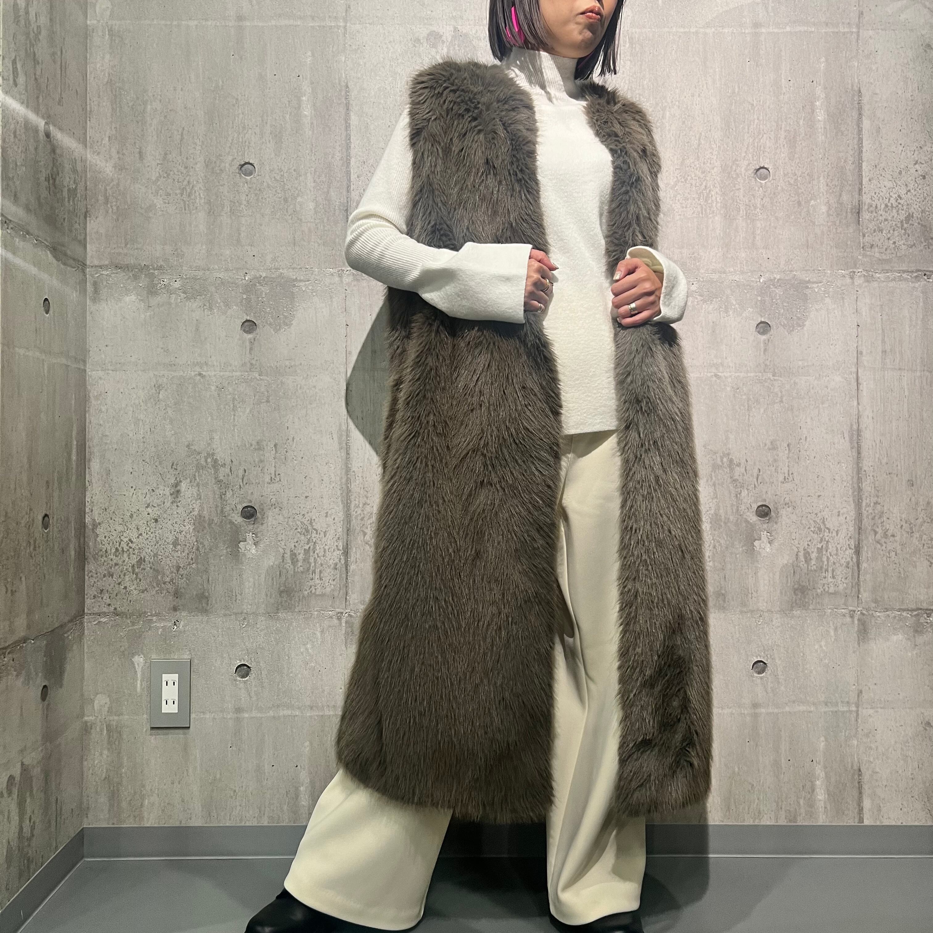 フェイクファーロングジレ フェイクファーロングジレ(ベスト)｜TO BE CHIC(トゥー ビー シック)の