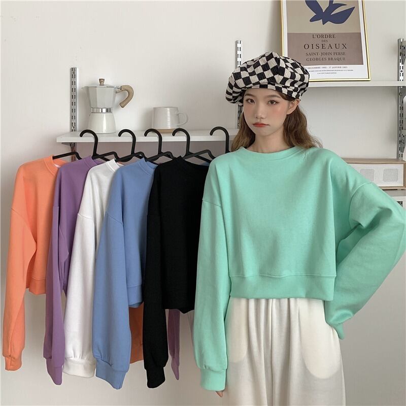 セーター オータムルーズ薄手ショートトップス 秋物 1号婦人16871872742