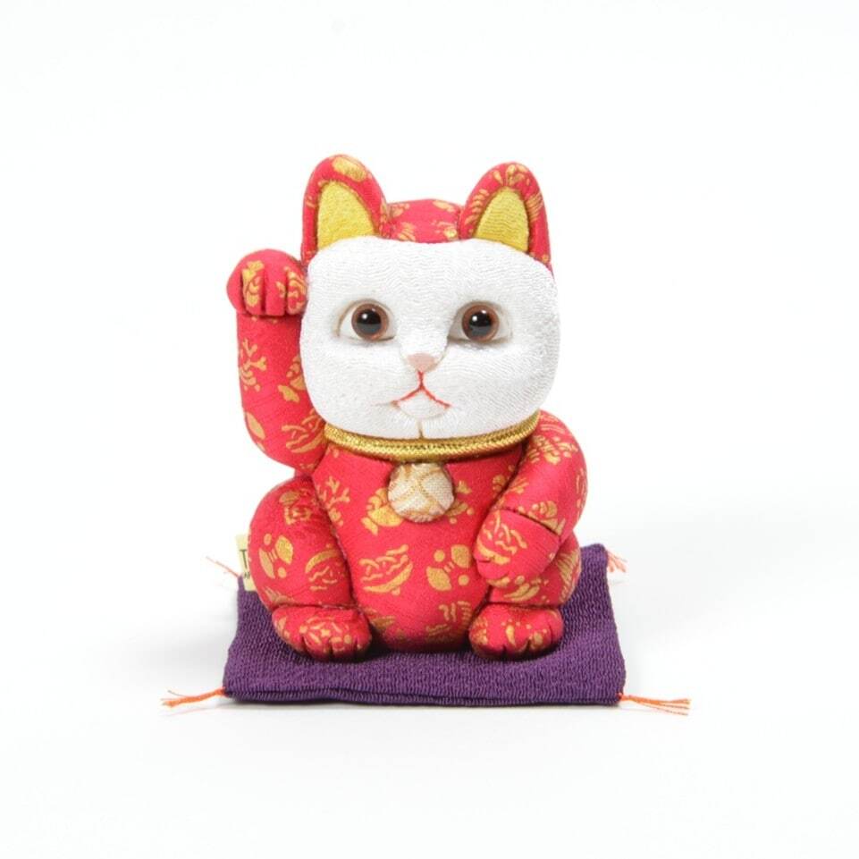 江戸木目込 招き猫「兆-きざし-」|東京染小紋・100体限定の縁起物