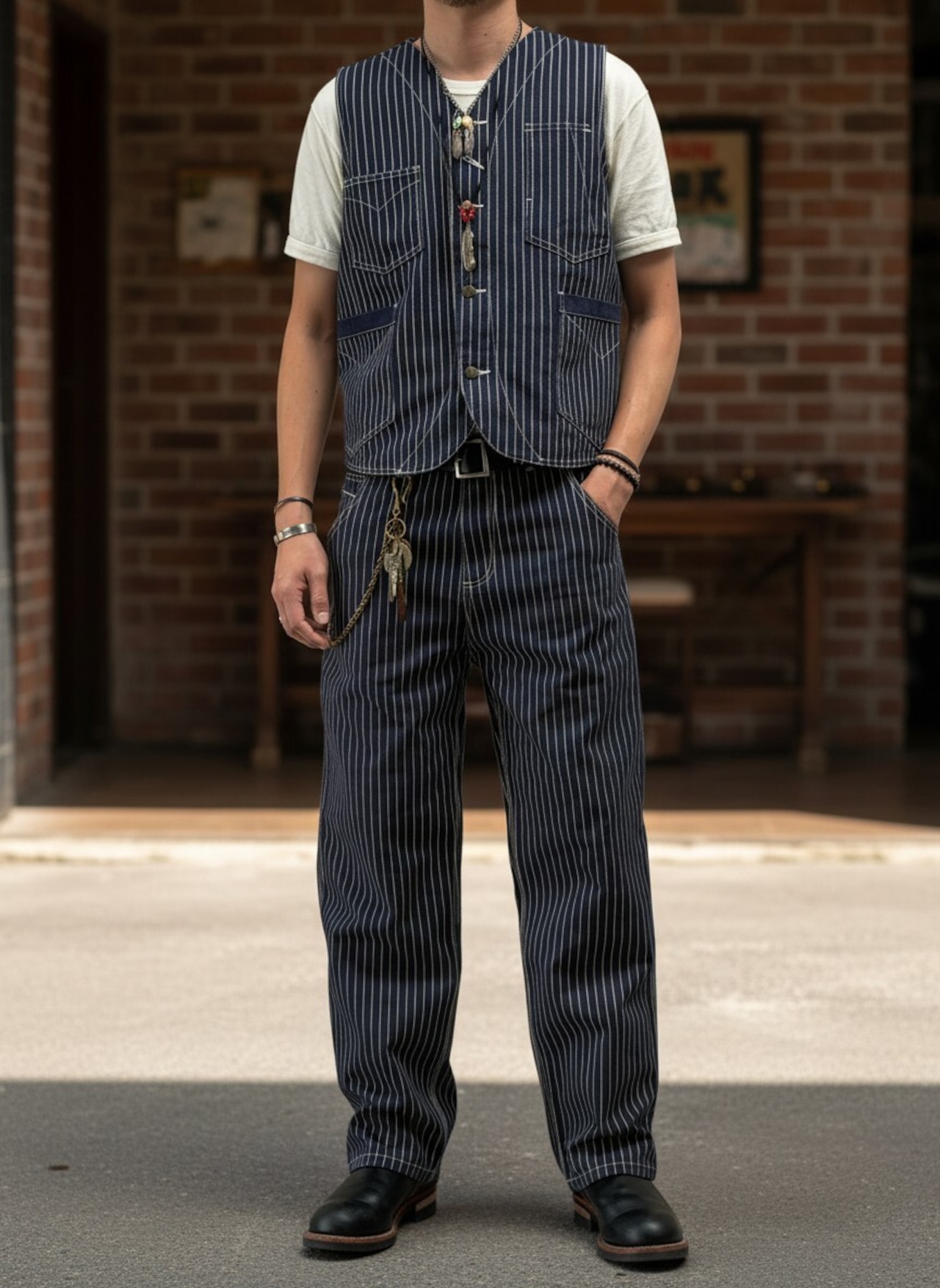 Classic Wabash Stripe Straight Pants