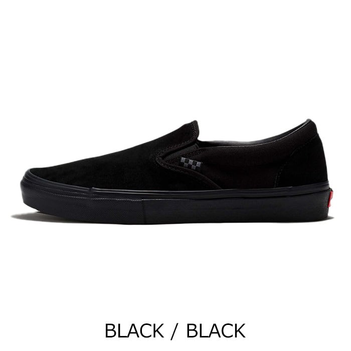 VANS SKATE SLIP-ON BLACK / WHITE BLACK / BLACK CHECKER ヴァンズ