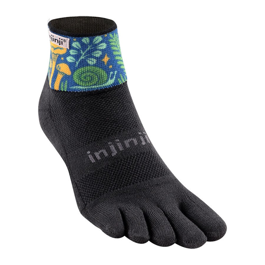 injinji(インジンジ) アーティストデザイントレイルミッドウエイトミニクルー -スローポーク(SKE) 5本指ソックス