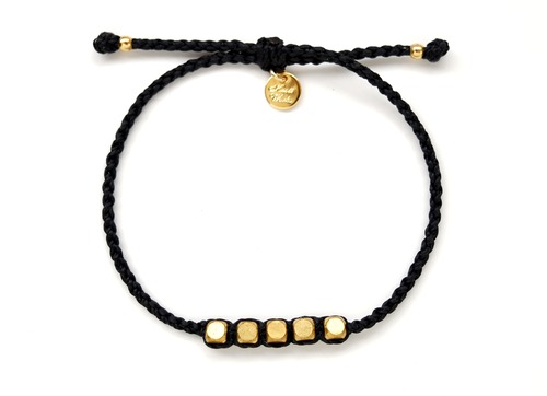 Brass Beads Bracelet/Black×Gold[真鍮ブレスレット]