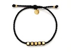 Brass Beads Bracelet/Black×Gold[真鍮ブレスレット]