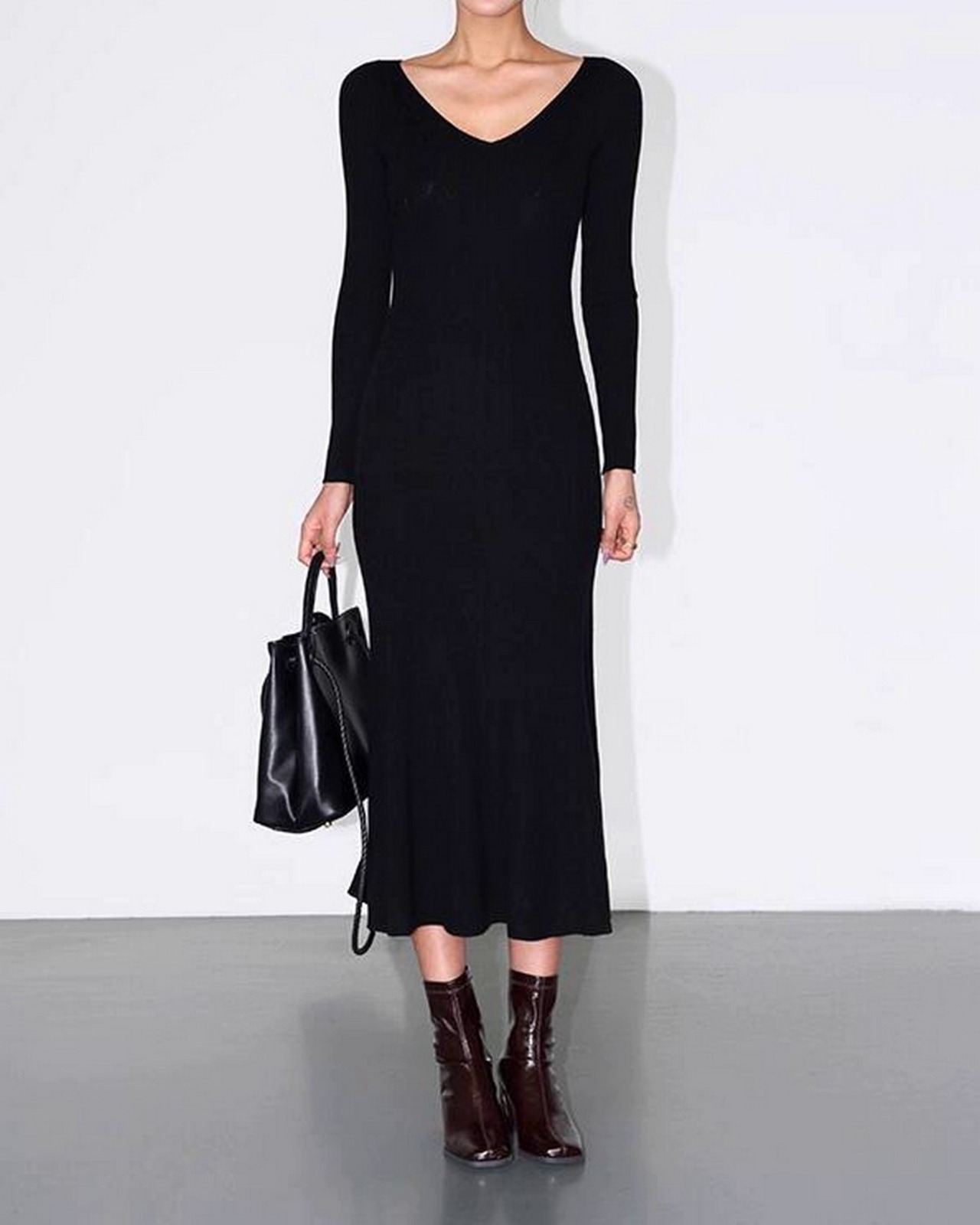 エレガンスVネックニットドレス 2color A0555 - 17