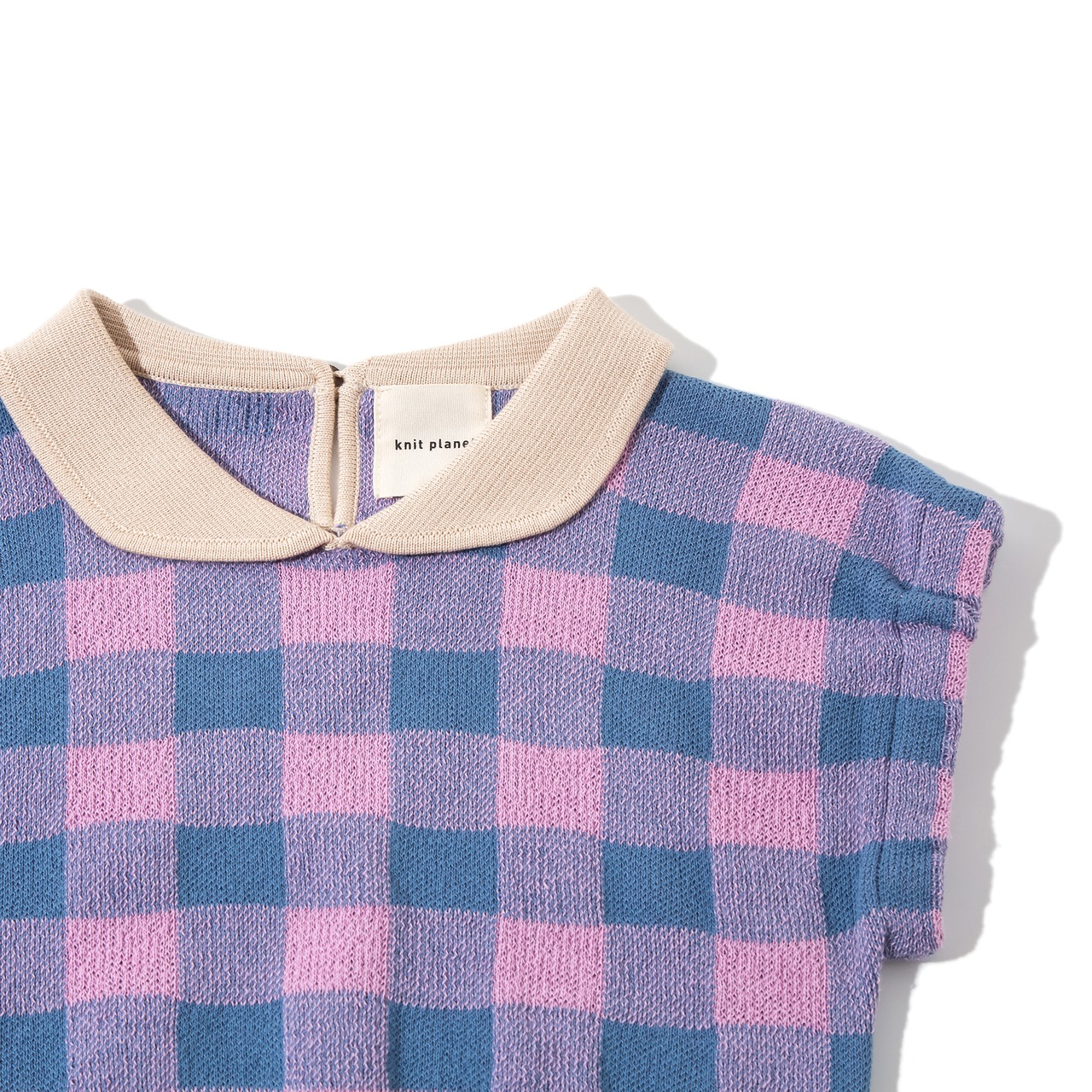 残り1点(1-2y) Knit Planet /Baby Blouse - lilac/mid blue