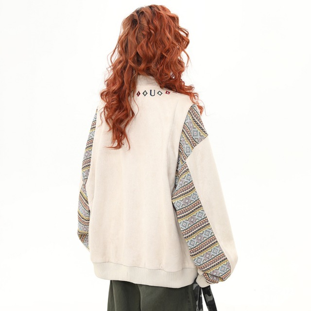 ethnic design baseball jacket　エスニックデザインベースボールジャケット　J1296