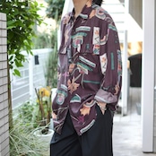 goouch dead stock design pattern silk shirt