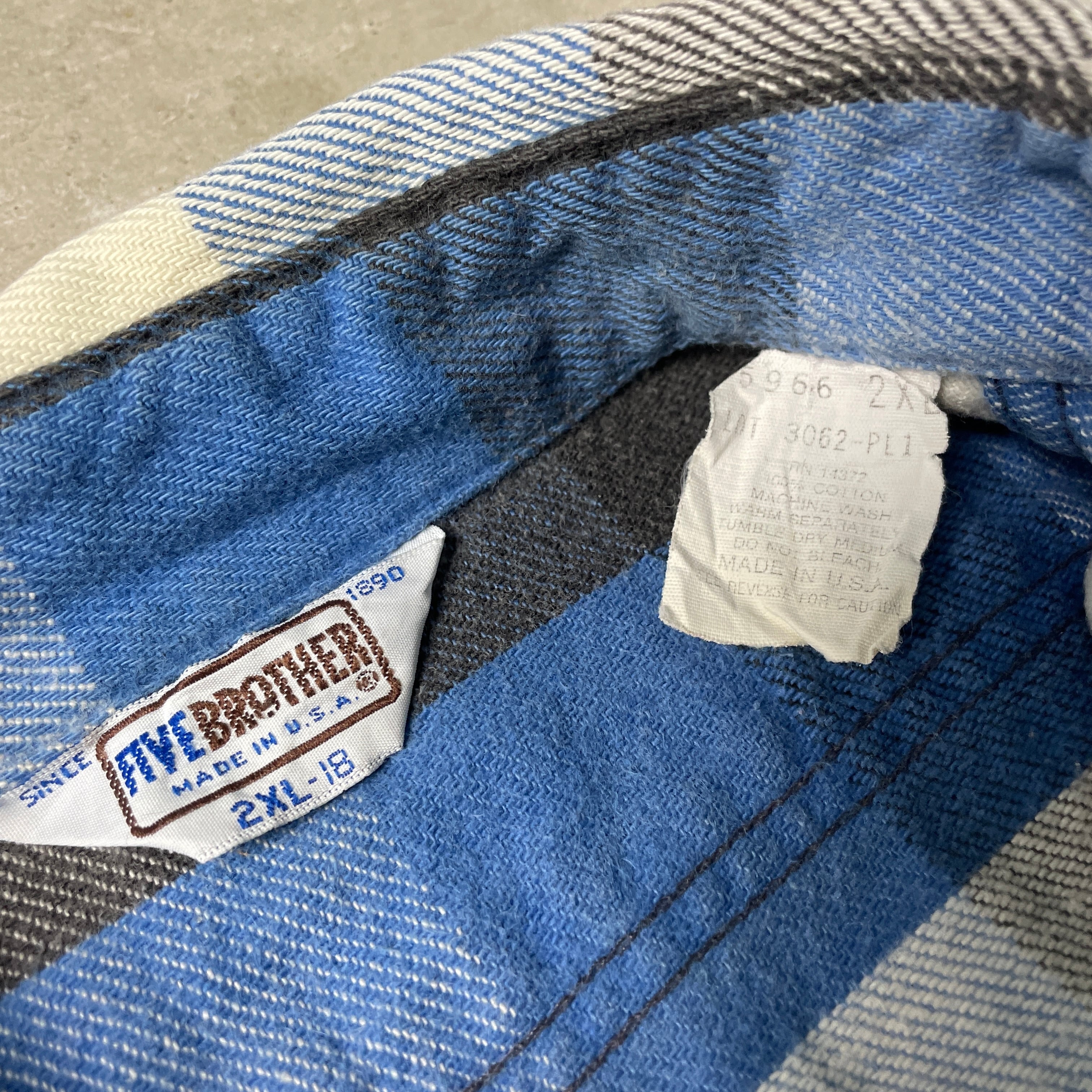 80年代 Five Brother ファイブブラザー 長袖 ヘビーネルシャツ