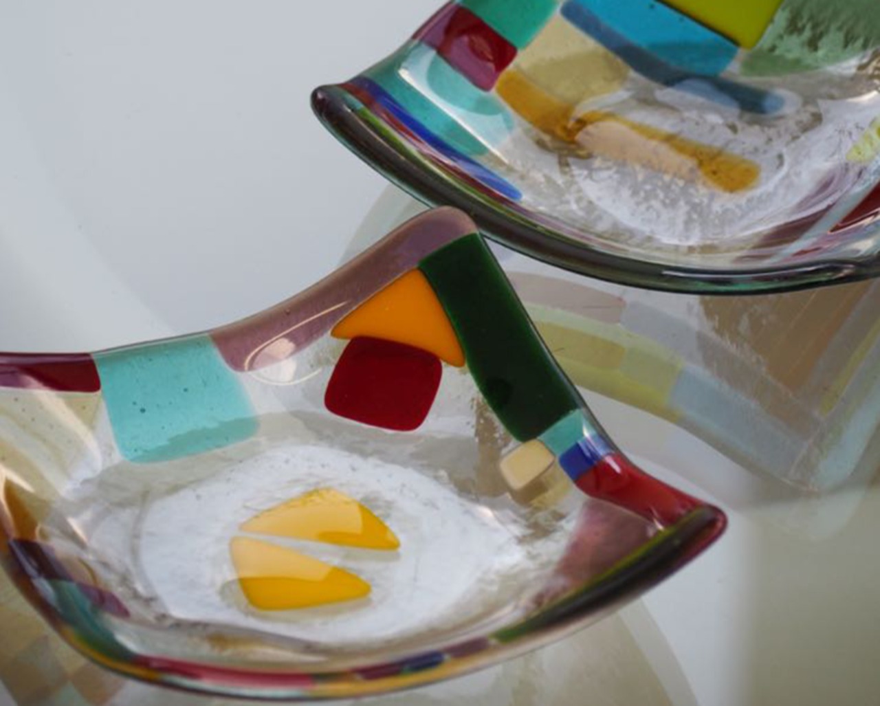 秋保大滝ガラスワークショップ【銘々皿９cm×９cm】